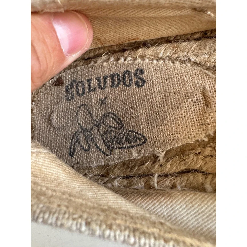 Soludos x Ash Kan rainbow print espadrile flats size 7.5